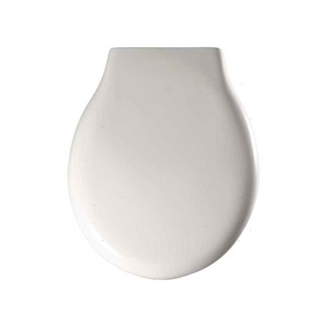 Sedile WC di ricambio Marini bianco in plastica, forma rotonda, vista dall'alto | Onautica