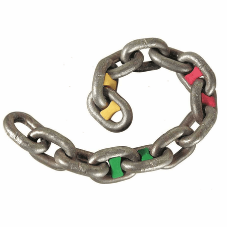 Segnacatena colorati Chain Rainbow in plastica giallo, rosso e verde su catena metallica | Onautica