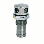 Sfiato inox 25 mm dritto cromato con cappuccio arrotondato e griglie laterali su filettatura | Onautica