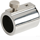 Snodo inox cromato per tubi Ø 22/25 mm con vite di bloccaggio zigrinata, forma cilindrica | Onautica