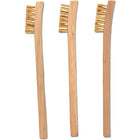 Set 3 spazzole per candela motore Blinky con manico in legno naturale e setole in ottone dorato | Onautica