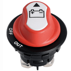 Staccabatterie compact 32V DC 100A rosso e nero con manopola girevole e simbolo batteria | Onautica