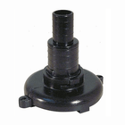 Succhiarola verticale in plastica nera con valvola di non ritorno, base rotonda e raccordo striato 25/38mm | Onautica