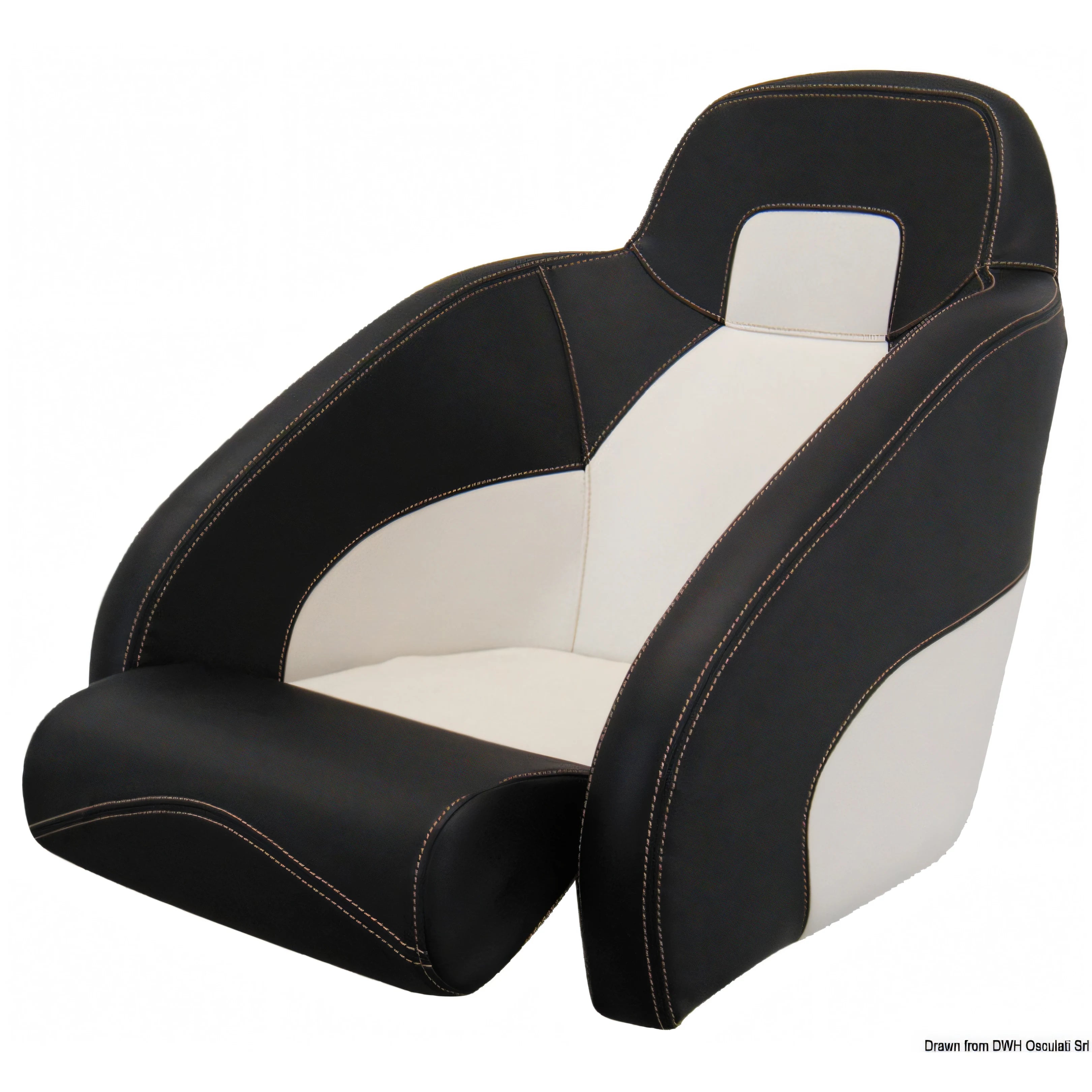 Sedile anatomico imbottito con flip up H54 Osculati