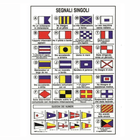 Tabella adesiva segnali singoli codici internazionali con bandiere colorate, 160x240 mm | Onautica