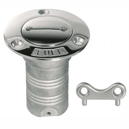 Tappo imbarco carburante in acciaio inox lucidato Ø 50mm con chiavetta di apertura inclusa | Onautica