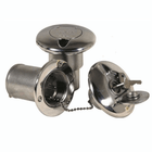 Tappo imbarco carburante inox con serratura RIN, collo Ø50mm, tre componenti cromati con catenella | Onautica