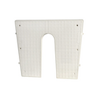 Piastra salvapoppa bianca 420x340mm in plastica con apertura ad arco centrale, forma angolata | Onautica