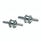 Coppia valvole non ritorno carburante Ø 10mm in acciaio inox lucido con innesti a spine dentate | Onautica