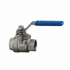 Valvola a sfera inox 1/2" con leva blu ON/OFF, corpo in acciaio inossidabile, 1000 WOG | Onautica
