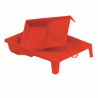 Vaschetta porta-rullo in plastica rossa 32x36 cm con vasca profonda e ripiano rigato per rullo | Onautica