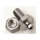 Vite a sfera 16mm Loxx con dado esagonale in acciaio inox lucido argento per bottone | Onautica