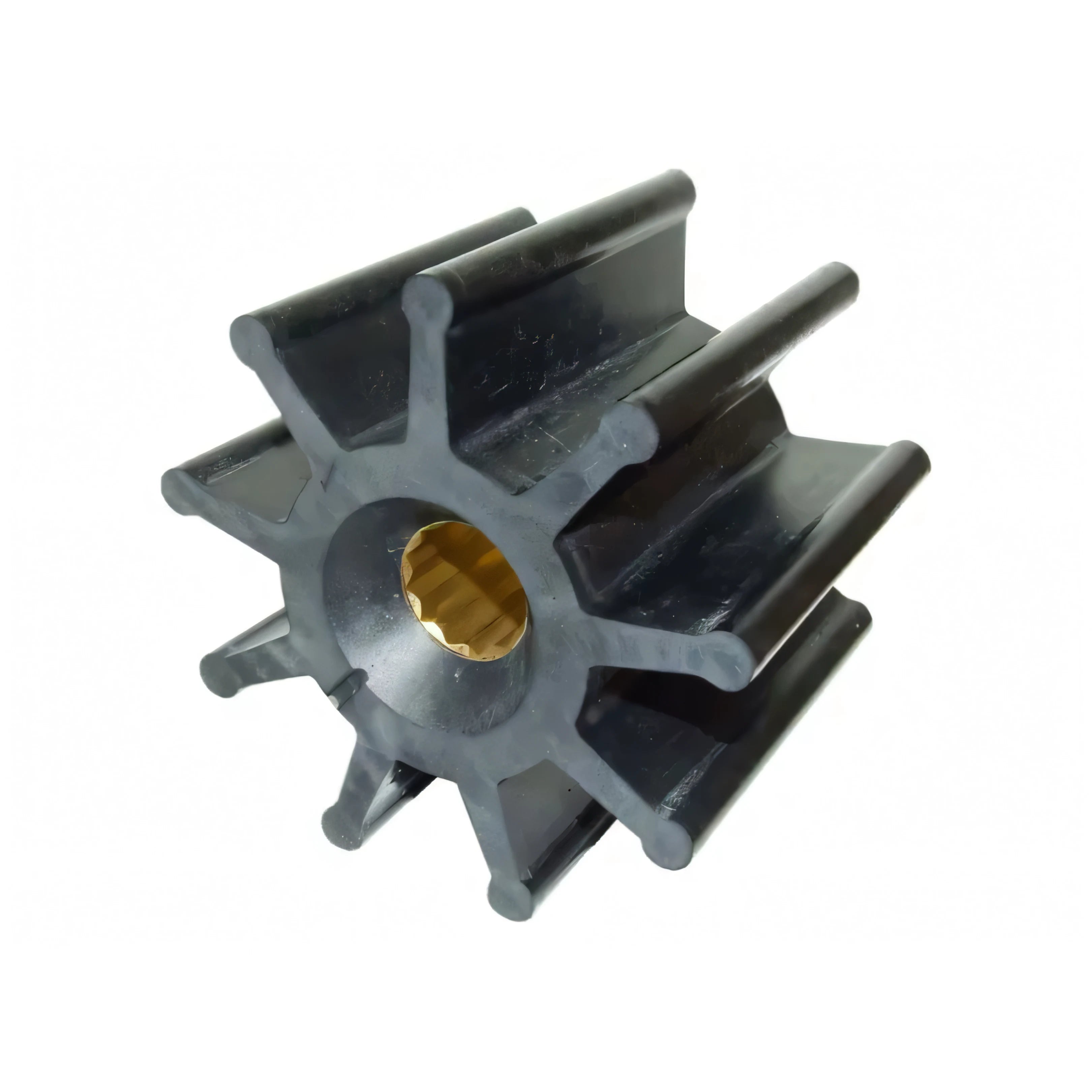 Girante Jabsco 17240-0001B in gomma nera con mozzo scanalato in ottone