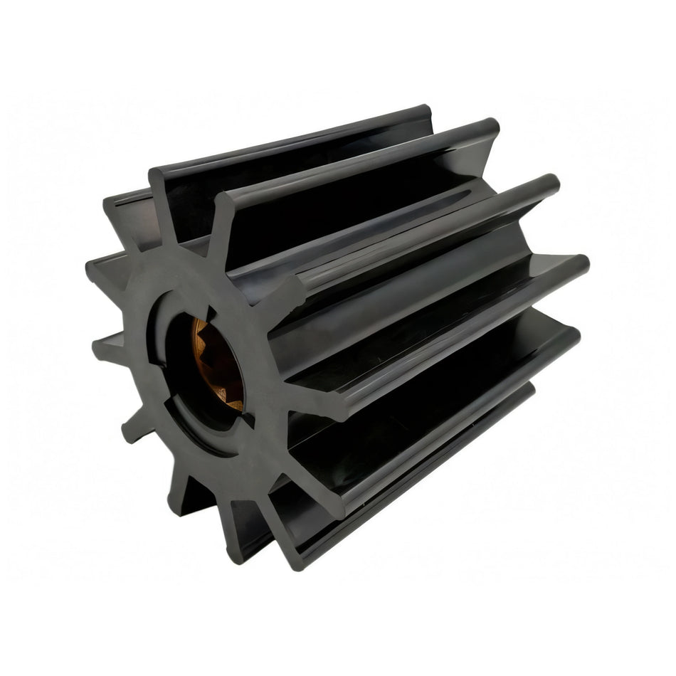 Girante Jabsco 17938-0001B in gomma nera con mozzo scanalato in ottone