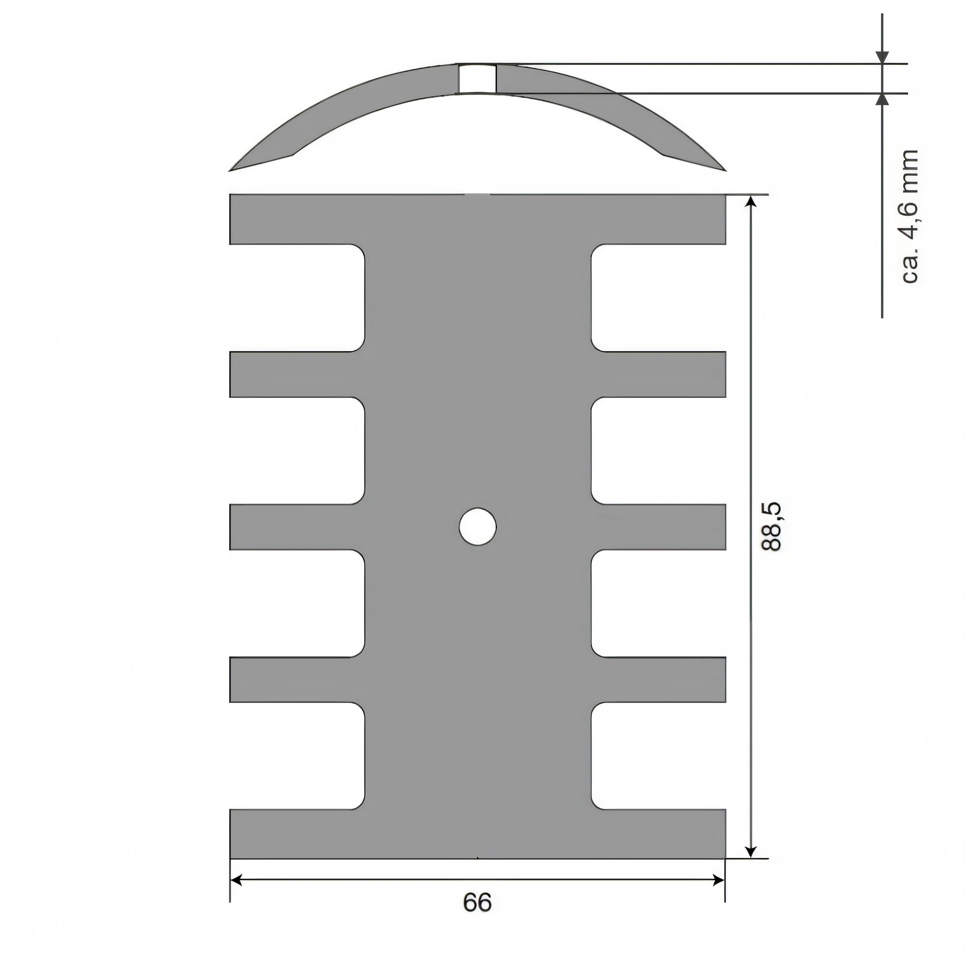 Disegno tecnico quotato della camma Jabsco 22268B