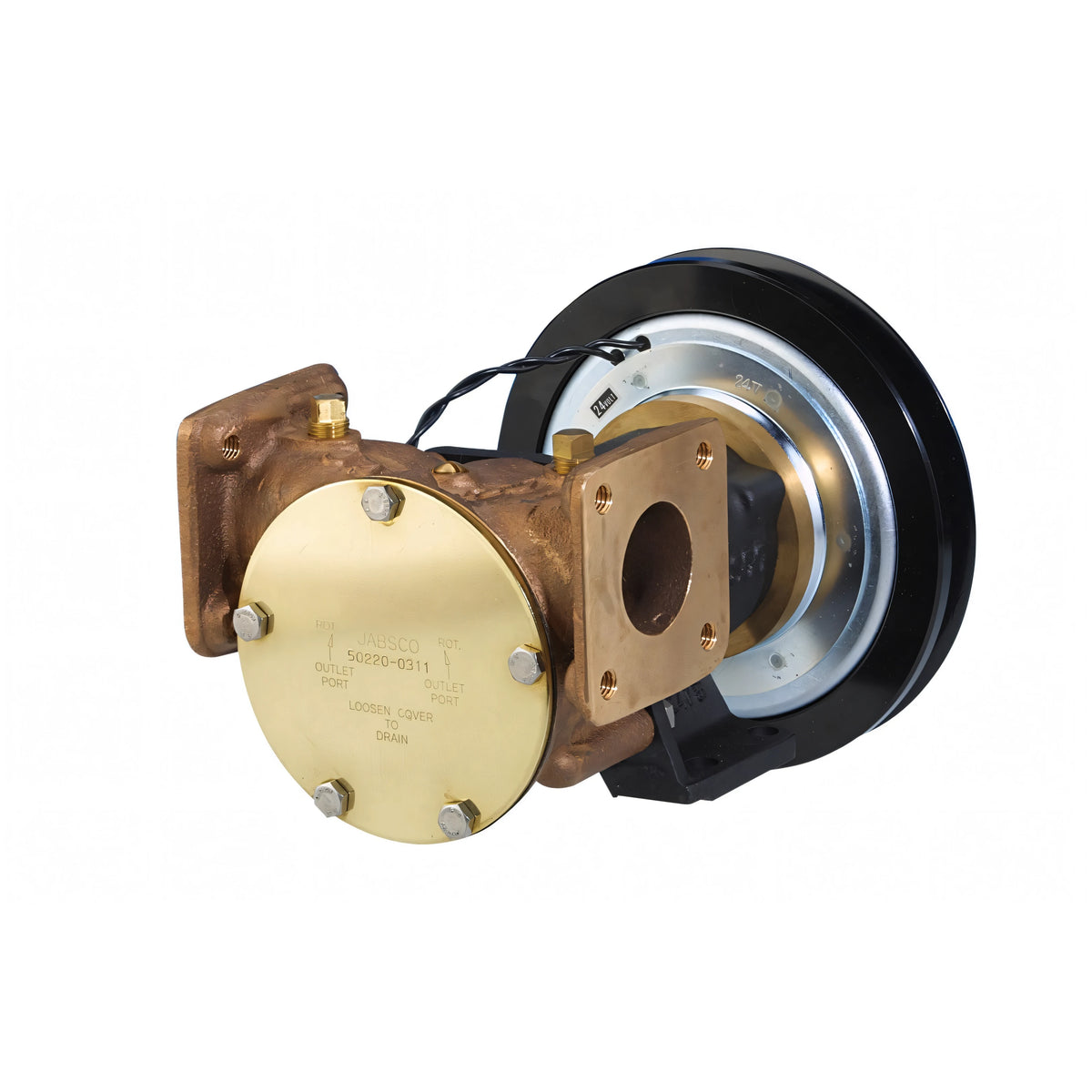 Pompa Jabsco in bronzo flangiata con frizione elettromagnetica