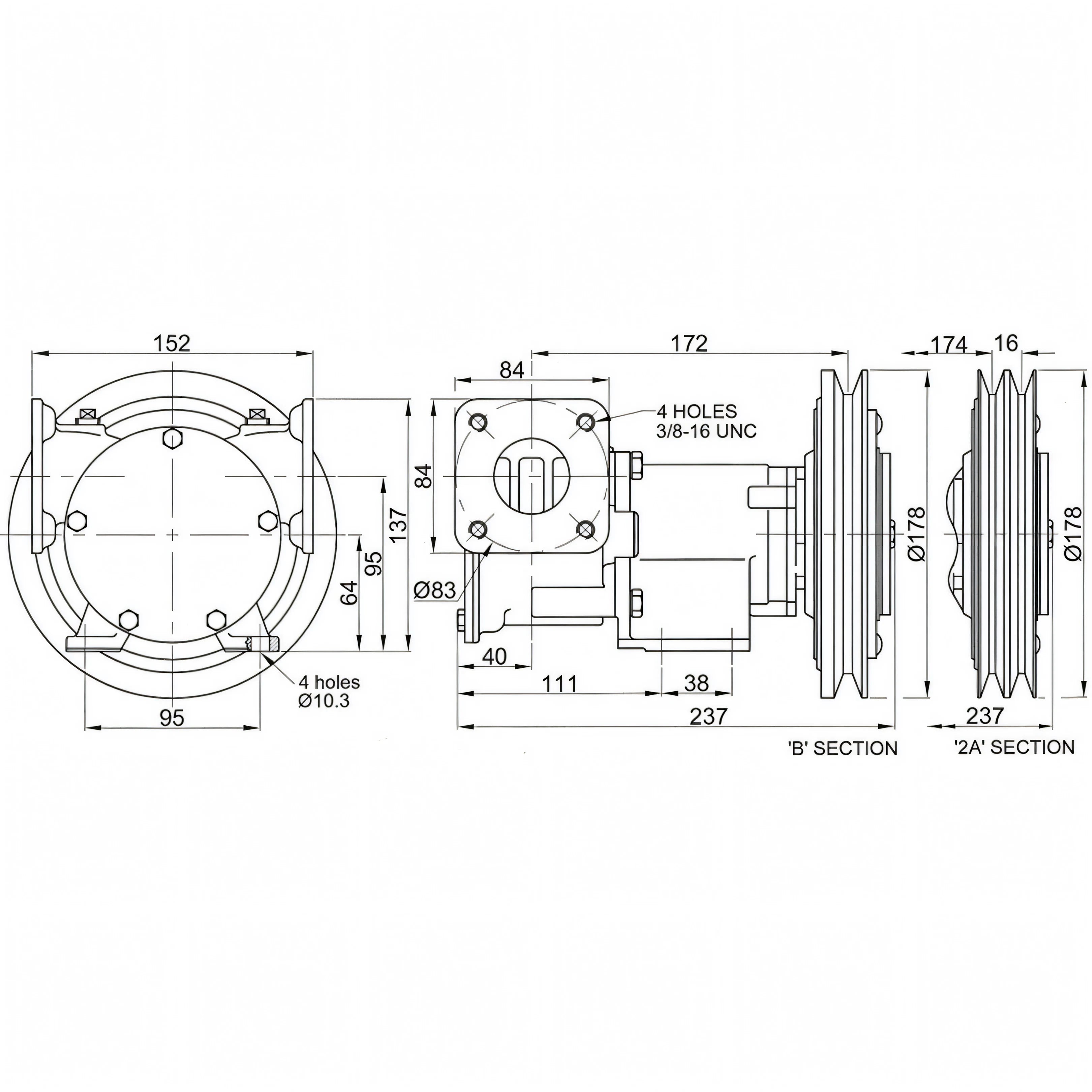 Pompa Jabsco 50220, terza vista