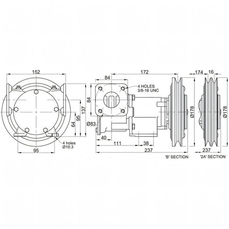 Pompa Jabsco 50220, terza vista