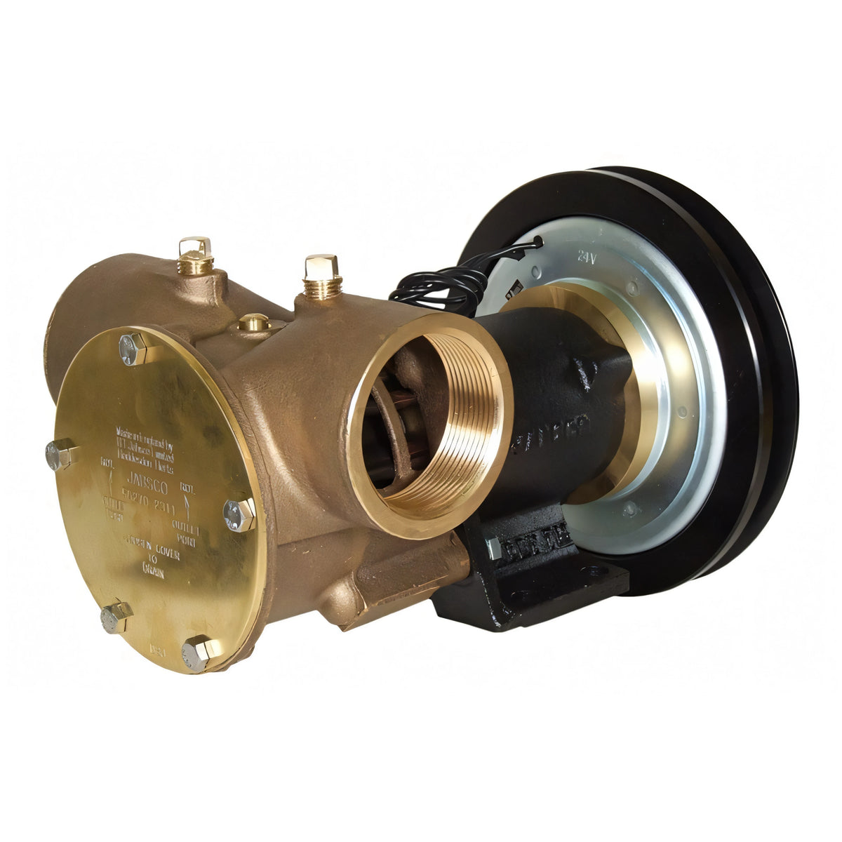 Pompa in bronzo Jabsco 2" a frizione elettromagnetica, vista d'insieme