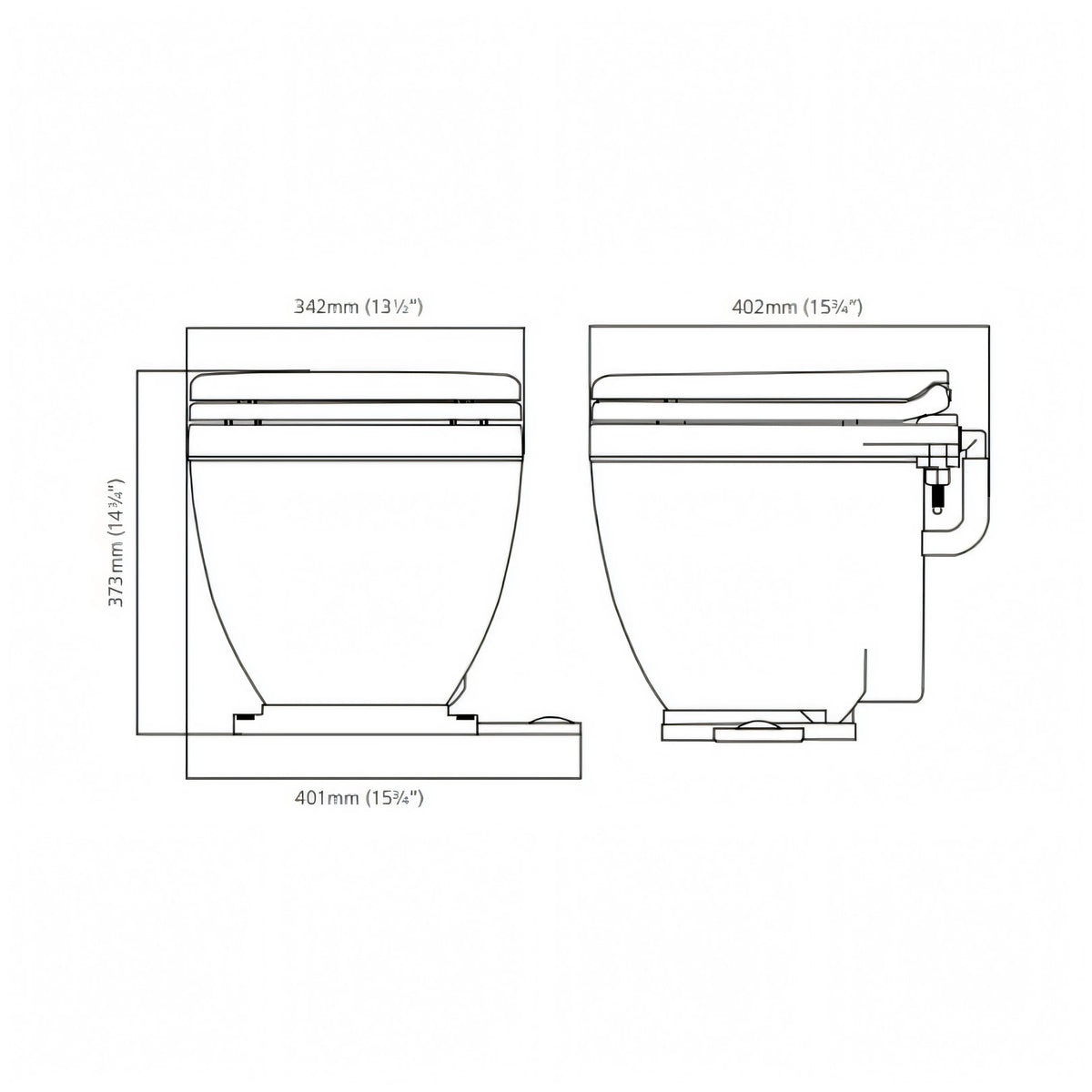WC Jabsco Lite Flush, quinta vista