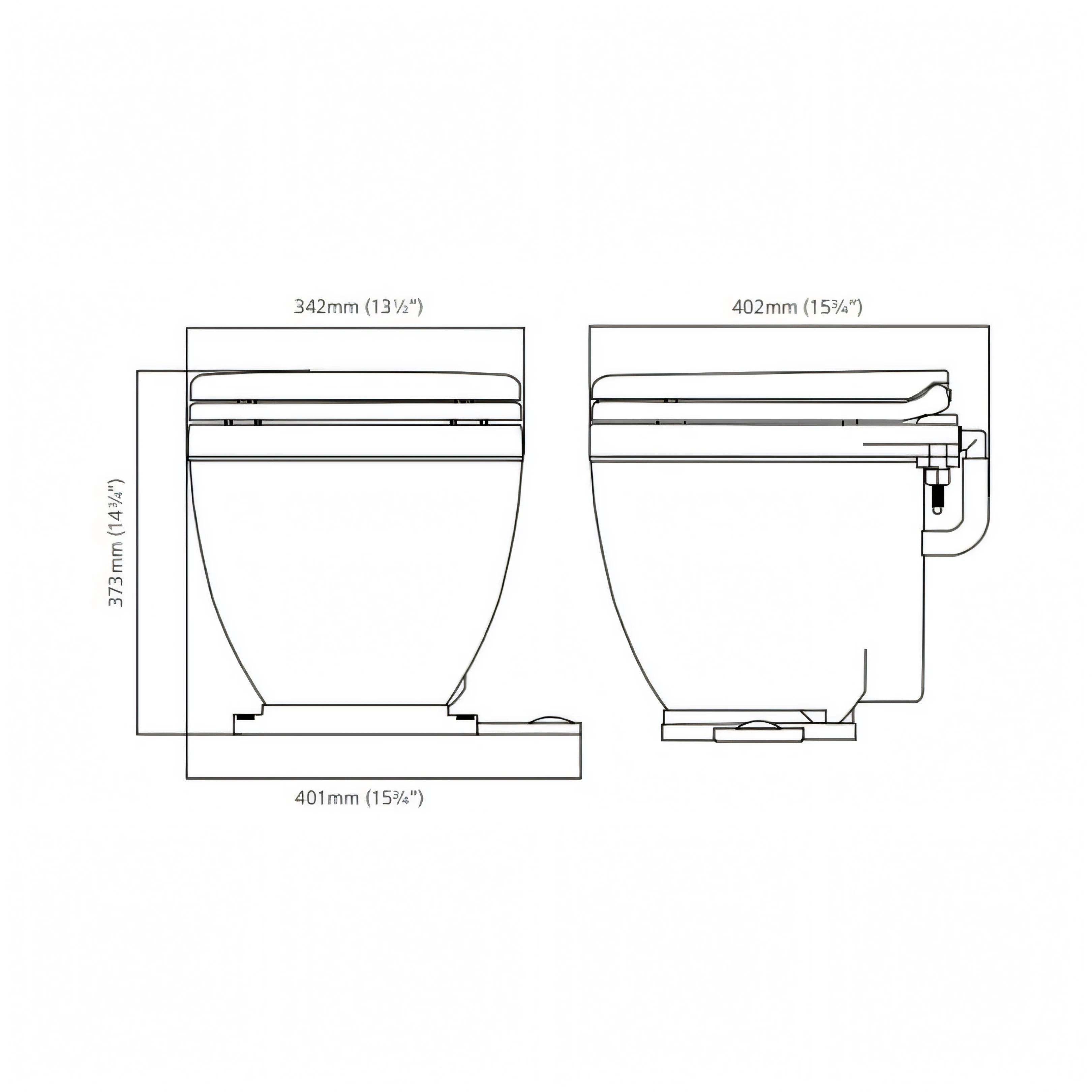WC Jabsco Lite Flush, quinta vista