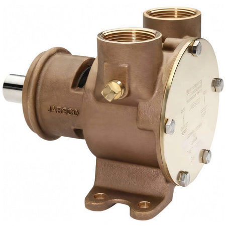 Pompa Jabsco in bronzo su piedistallo con puleggia
