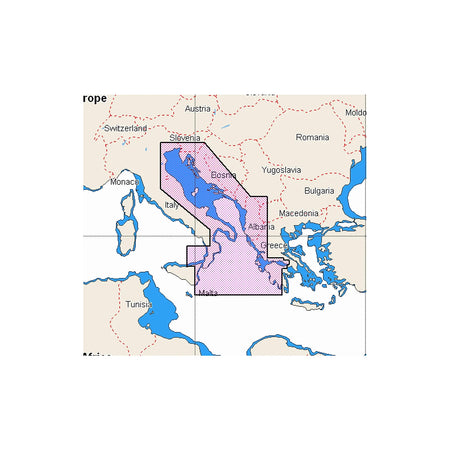 C-MAP Discover Adriatico e Mar Ionio - copertura cartografia M-EM-Y203