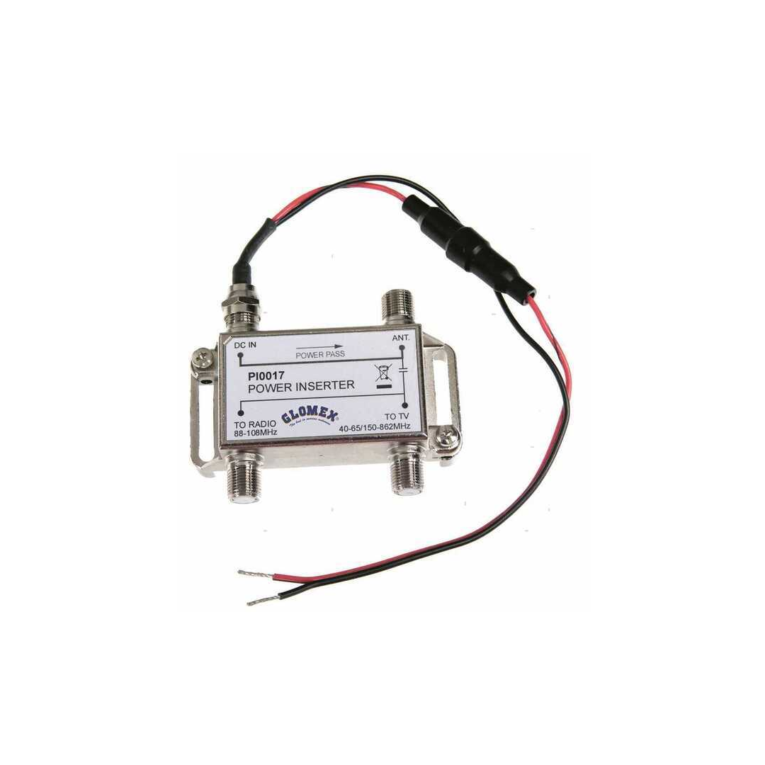 amplificatore per Antenna omnidirezionale compatta Glomex Avior VT300 per TV e Radio FM nautica.