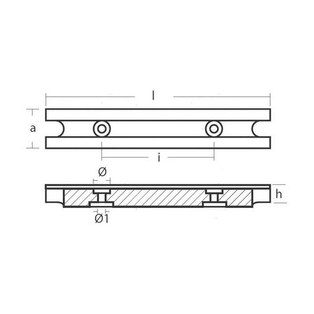 Anodo a barra rettangolare in alluminio per staffa motori fuoribordo Yamaha F80-F100 e serie 2 tempi.