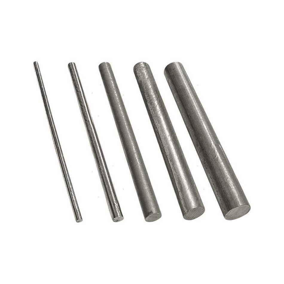 Barra di zinco puro tonda lunghezza 400mm per protezione galvanica personalizzata.