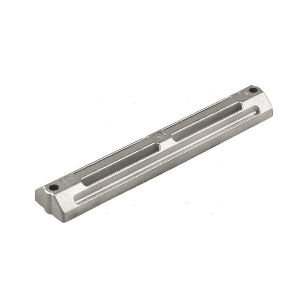 Anodo sacrificale a barra rettangolare in zinco per motori fuoribordo 40-90 cavalli (tipo vecchio).