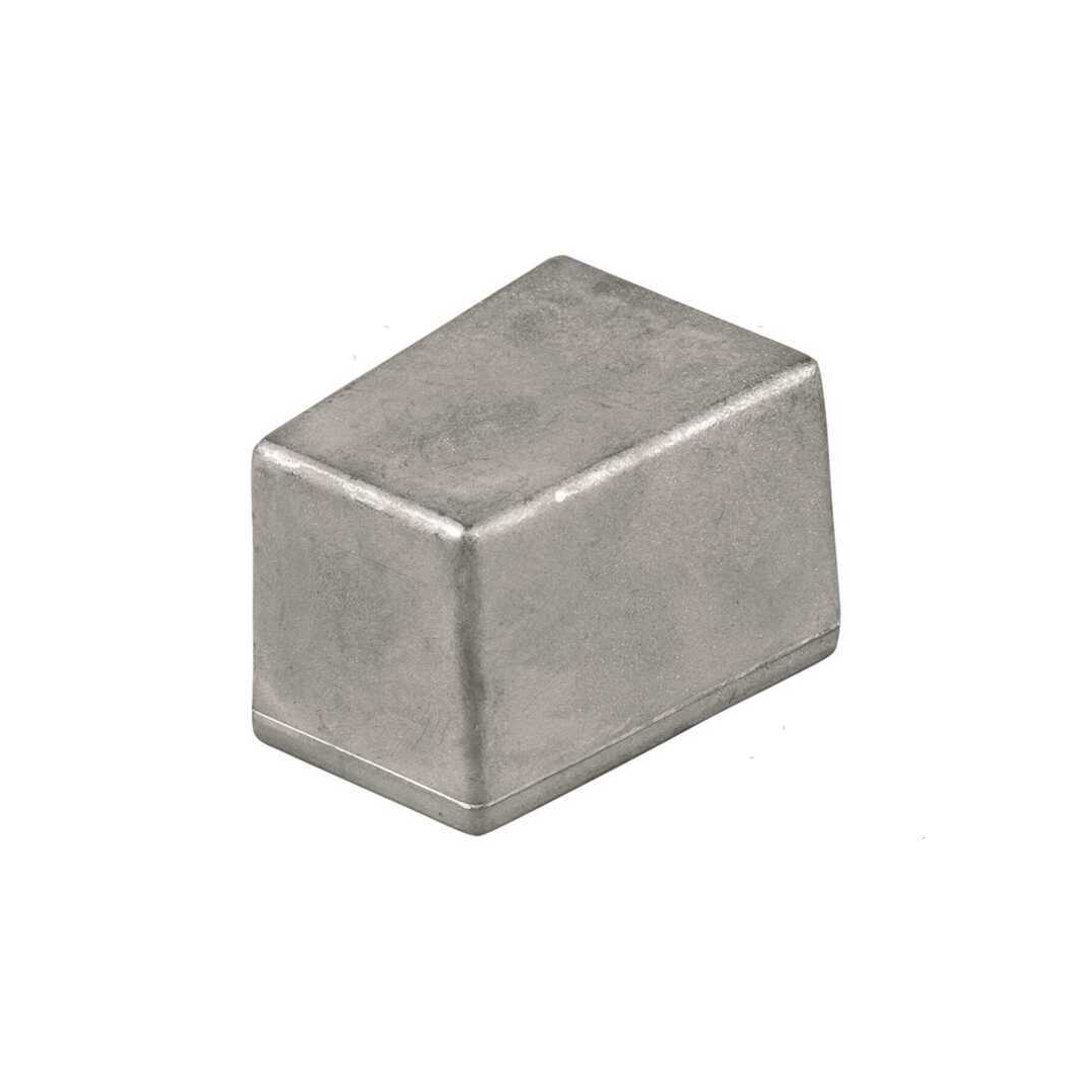 Anodo a cubo in alluminio grigio per staffa motore Yamaha 25-60 HP, forma rettangolare compatta | Onautica
