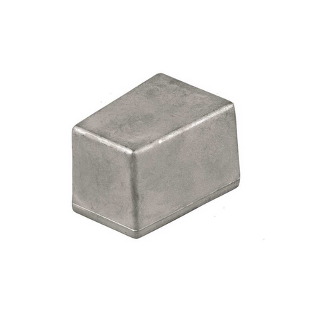 Anodo a cubo in alluminio grigio per staffa motore Yamaha 25-60 HP, forma rettangolare compatta | Onautica