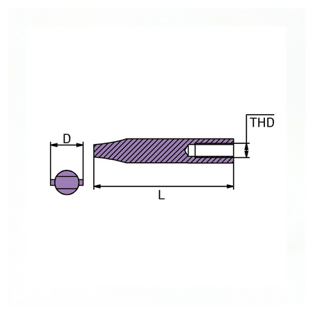 Anodo sacrificale interno a siluro in alluminio per circuito raffreddamento motori fuoribordo Yamaha.