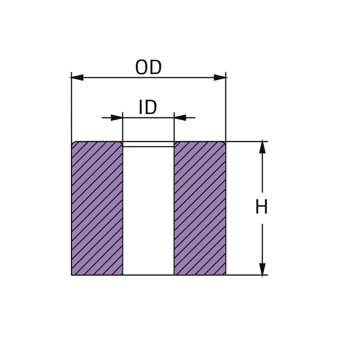 Anodo sacrificale interno cilindrico in alluminio per motori fuoribordo Yamaha da 4 a 70 cavalli.