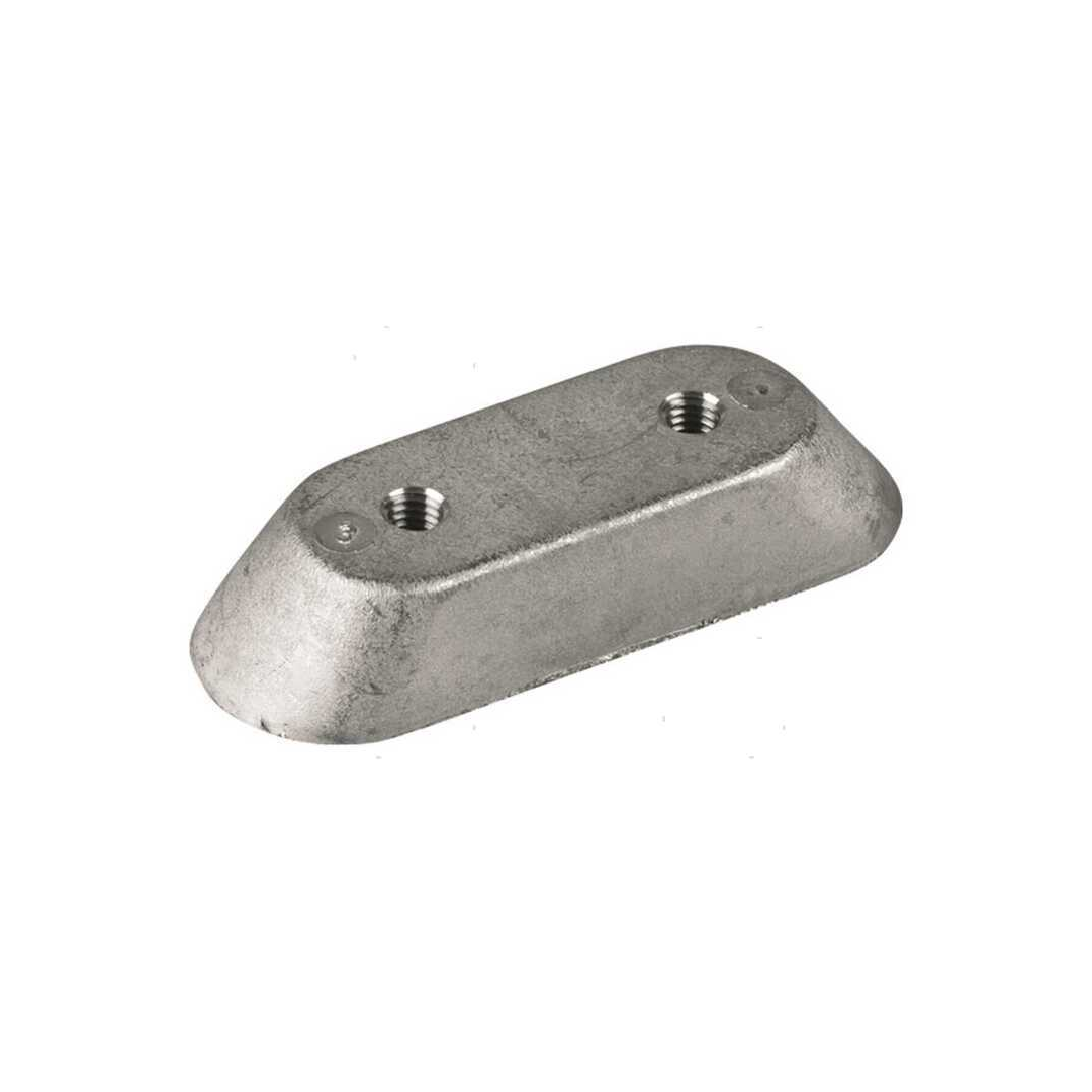 Anodo sacrificale a piastrina rettangolare in alluminio a 2 fori per motori fuoribordo Johnson Evinrude.