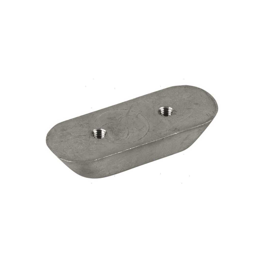 Anodo sacrificale a piastrina rettangolare in alluminio a 2 fori per motori fuoribordo Johnson Evinrude.