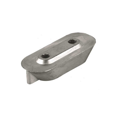 Anodo sacrificale a piastrina rettangolare in alluminio per motori Yamaha 4T e 2T, riferimento originale 65W-45251-00. sotto