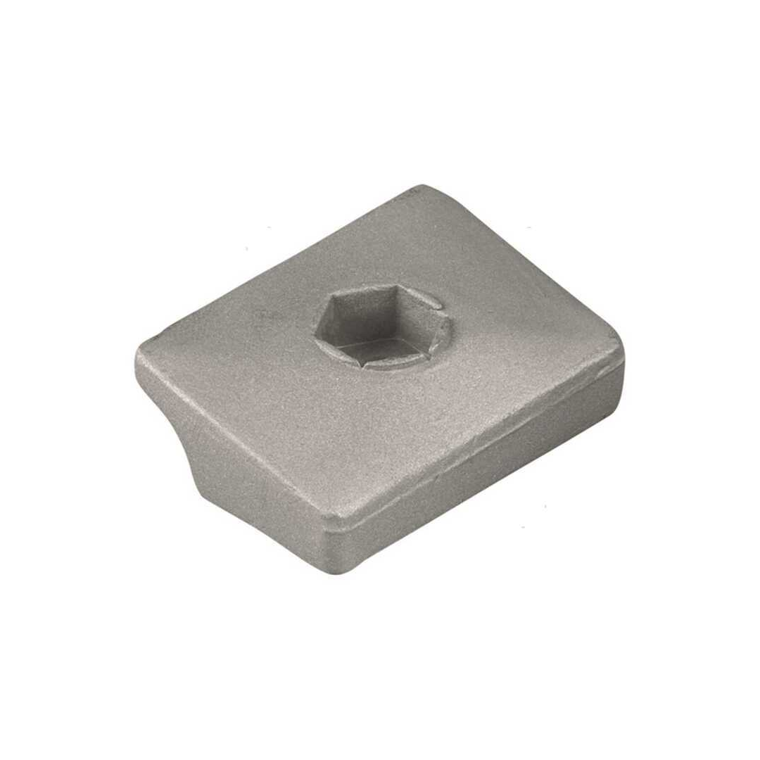 Anodo sacrificale a piastrina rettangolare in zinco per motori fuoribordo Johnson Evinrude 8, 9.9 e 15 cavalli 4 tempi.