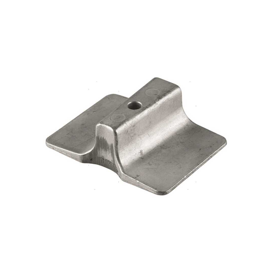 Anodo a placca rettangolare in alluminio per protezione piede motori fuoribordo Yamaha 9.9, 15, 25 e 30 cavalli.