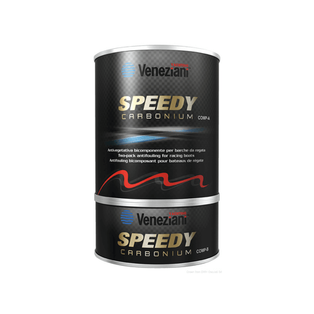 Antivegetativa bicomponente al carbonio Speedy Carbonium per barche da regata e scafi veloci.