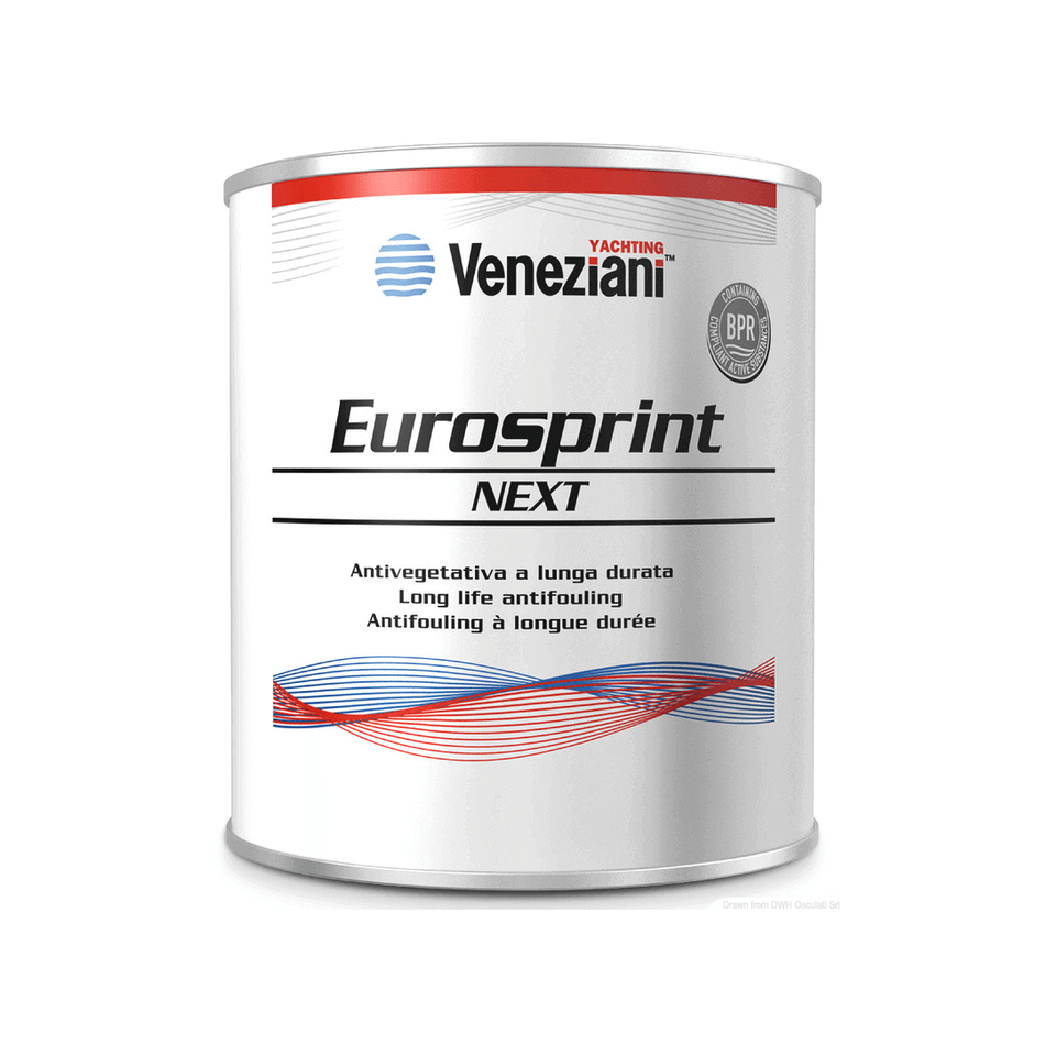 Barattolo di antivegetativa a matrice dura Veneziani Eurosprint NEXT per barche veloci.