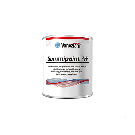Barattolo di antivegetativa elastica Veneziani Gummipaint specifica per gommoni in neoprene e PVC.