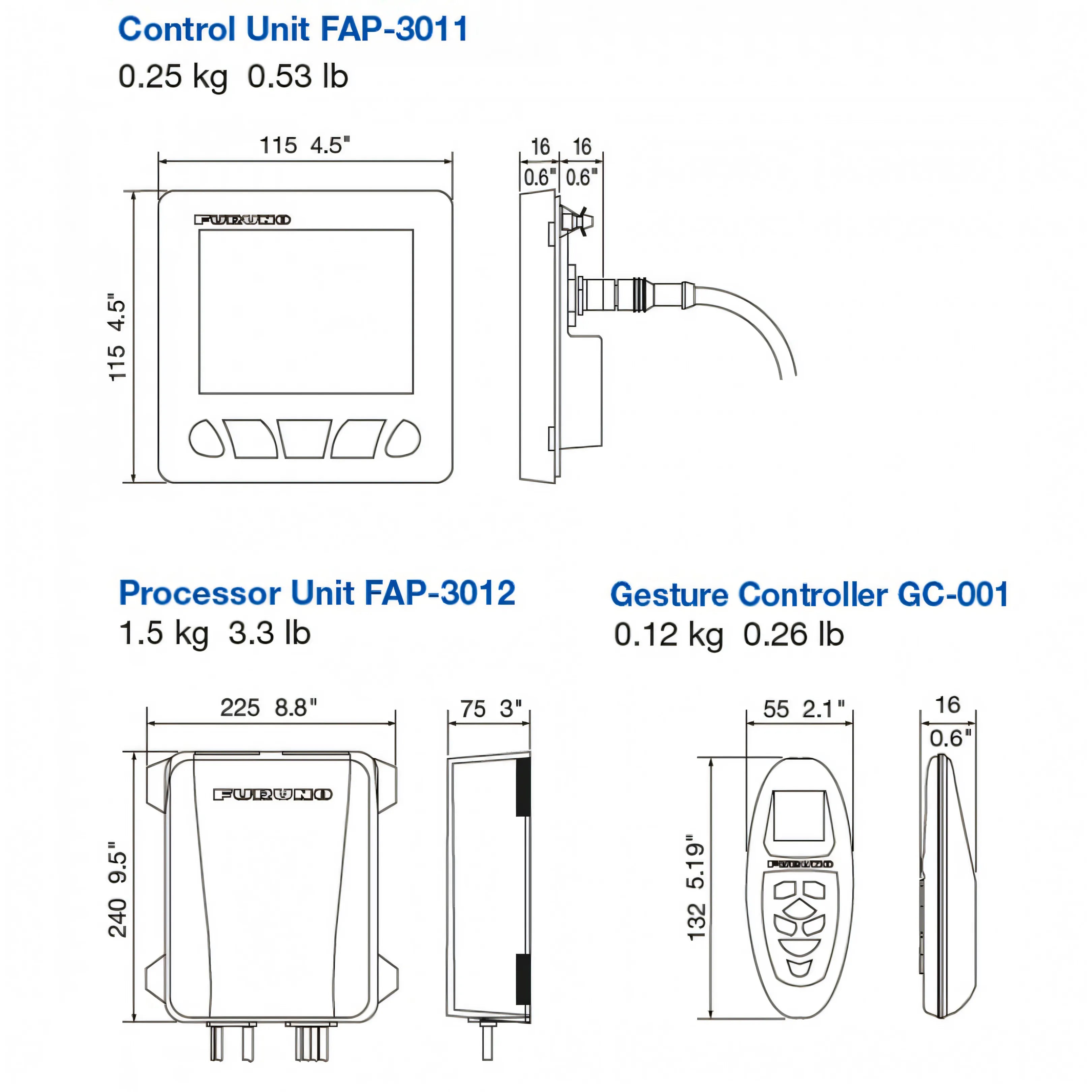Autopilota Furuno NavPilot 300 per fuoribordo senza controller GC-001