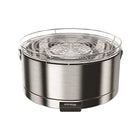 Barbecue a carbonella portatile Feuerdesign Mayon rotondo in acciaio inox con ventola