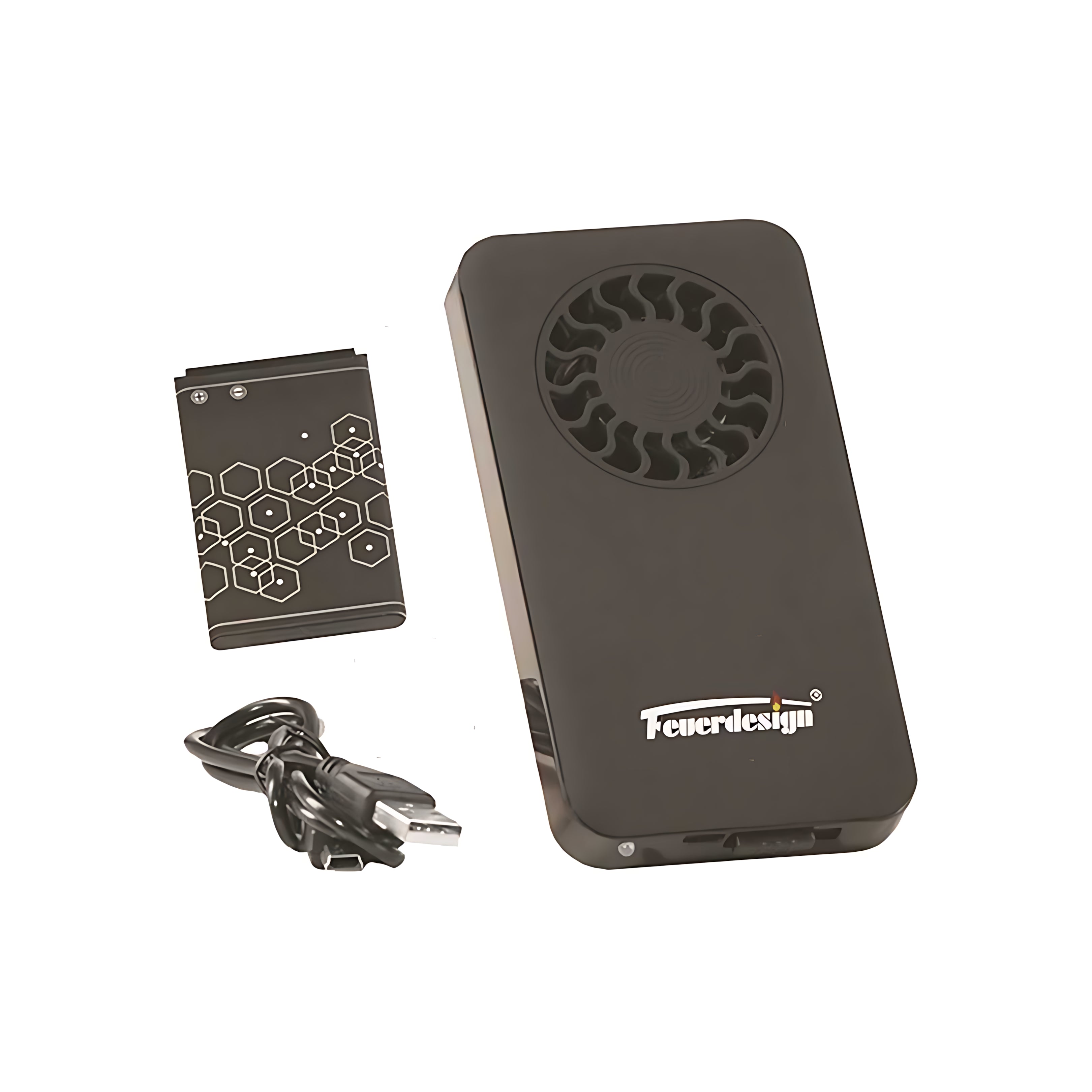 Batteria ricaricabile Feuerdesign con cavo USB per ventola barbecue