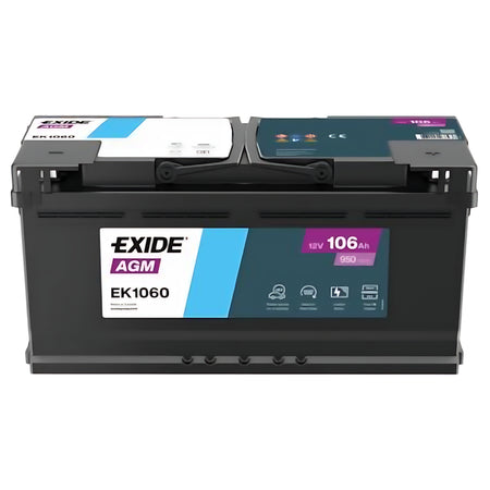 Gamma di batterie nautiche con tecnologia AGM serie EK, disponibili in varie capacità da 50Ah a 106Ah. Ermetiche, resistenti alle vibrazioni e senza manutenzione.