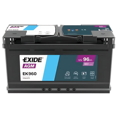 Gamma di batterie nautiche con tecnologia AGM serie EK, disponibili in varie capacità da 50Ah a 106Ah. Ermetiche, resistenti alle vibrazioni e senza manutenzione.