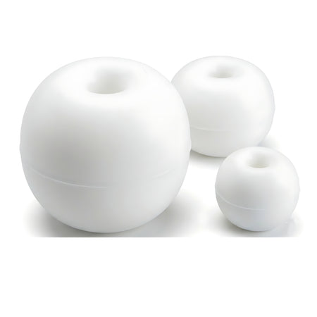 Boa in polietilene con foro passante colore bianco, disponibile in diametro 17 cm e 26 cm