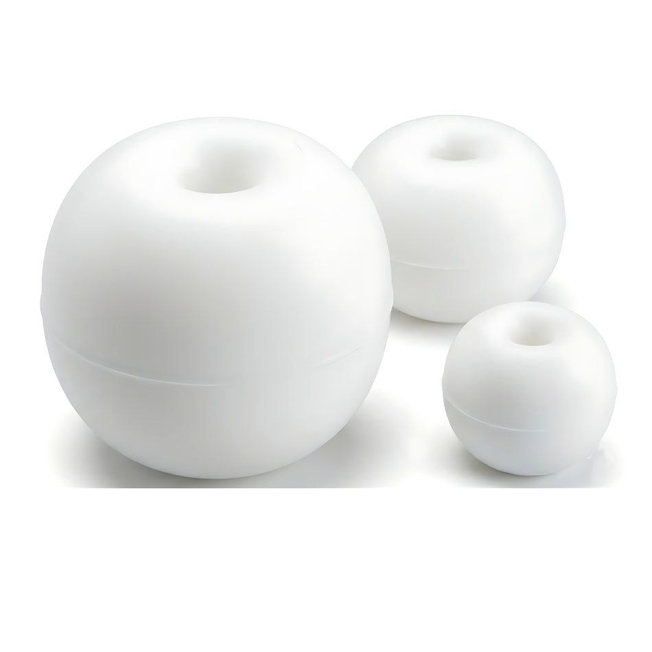 Boa in polietilene con foro passante colore bianco, disponibile in diametro 17 cm e 26 cm